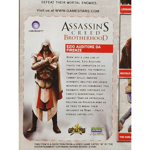 Assassin's Creed Brotherhood Ezio Auditore Da Firenze 4" Action Figure #A85 - Picture 4 of 6